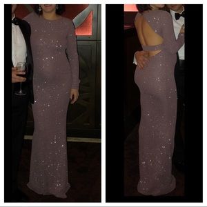 Glam long sleeve gown